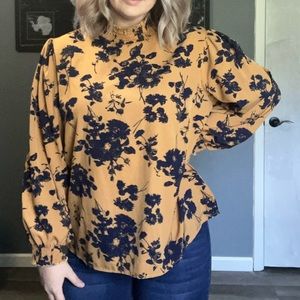 High neck business casual top